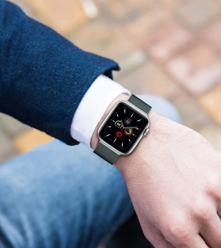 Techprotect Apple Watch 42 | 44 | 45 mm milanietiškas dirželis, juoda